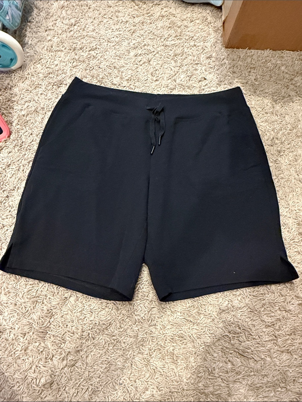 Athletic Works Men's Black Performance Drawstring Shorts